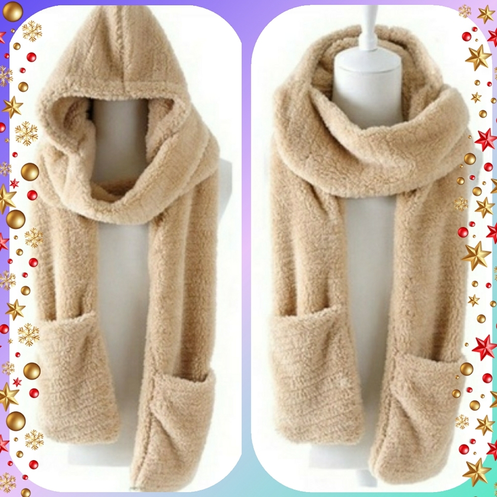 💫NWOT💫 Hooded Scarf w/ Mitten Pockets 💫